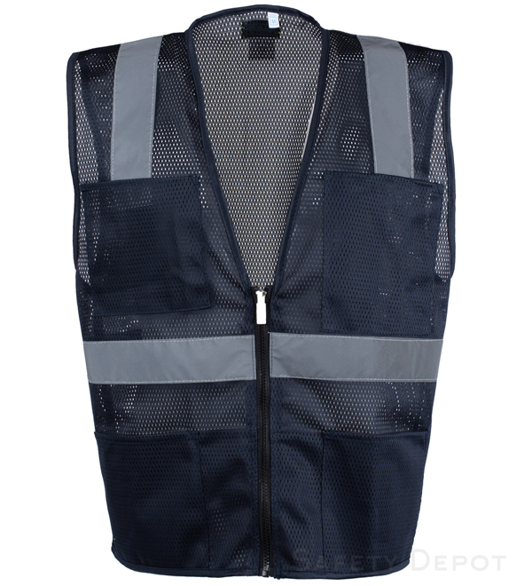 Navy Blue Mesh Safety Vest With Pockets And Zipper Shopee Malaysia Atelier Yuwaciaojp 2600